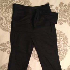 ZARA BLACK DRESS CAPRI WITH TIE